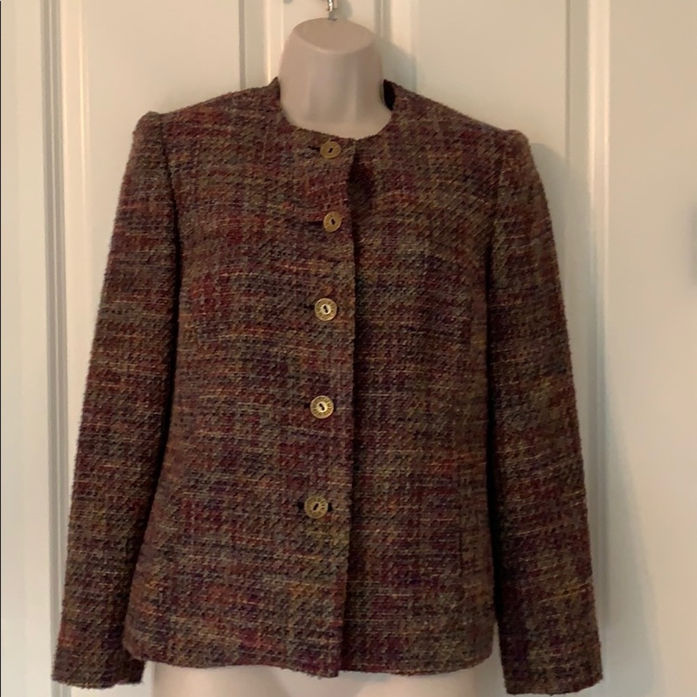 KORET PETITES MULTICOLORED SIZE 4 BLAZER